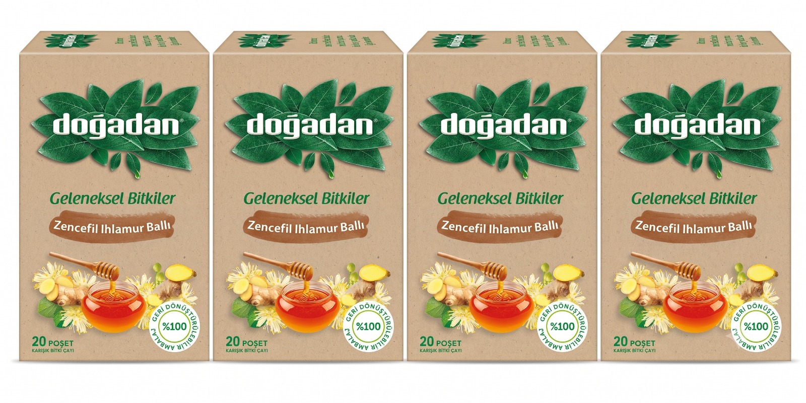 4'Lü Zencefil Ihlamur Ballı
